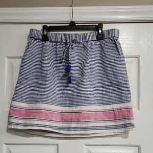 Vineyard Vines Blue and White Skater Mini Skirt